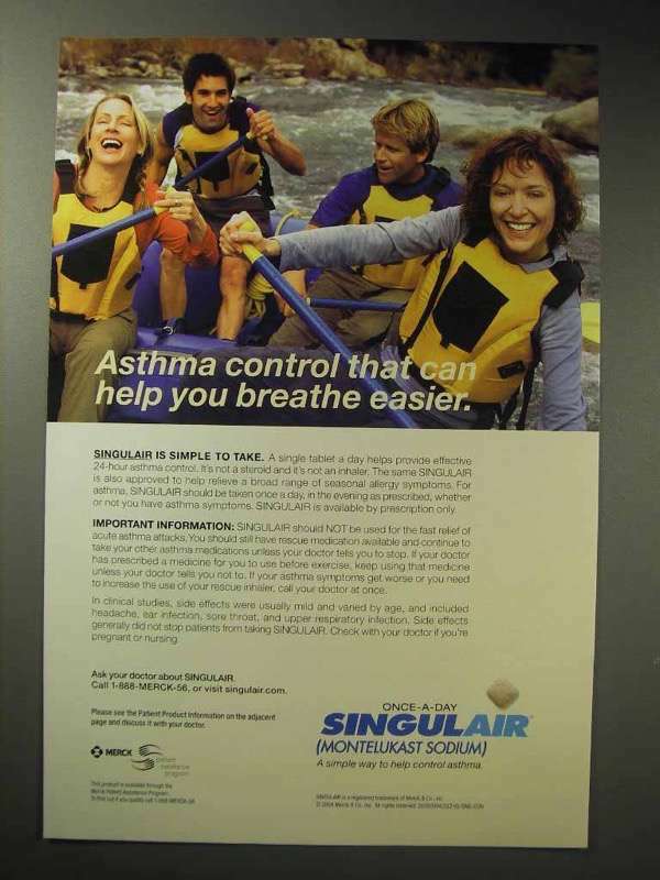 2004 Merck Singulair Ad - Asthma Control