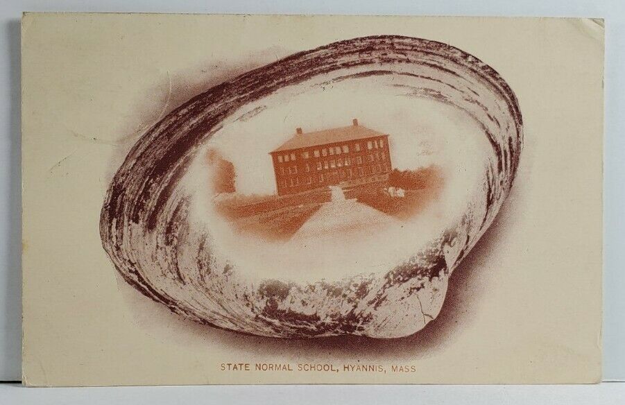 Massachusetts Hyannis State Normal School Clam Shell Border c1910 Postcard Q2