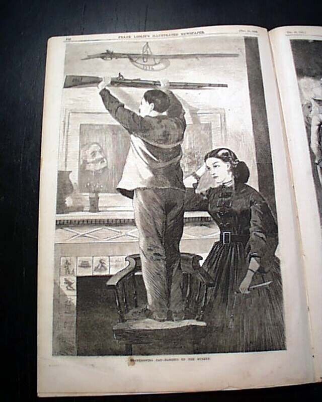 2 Rare 1865 Painter Illustrator Winslow Homer Illustration Prints Post Civil War