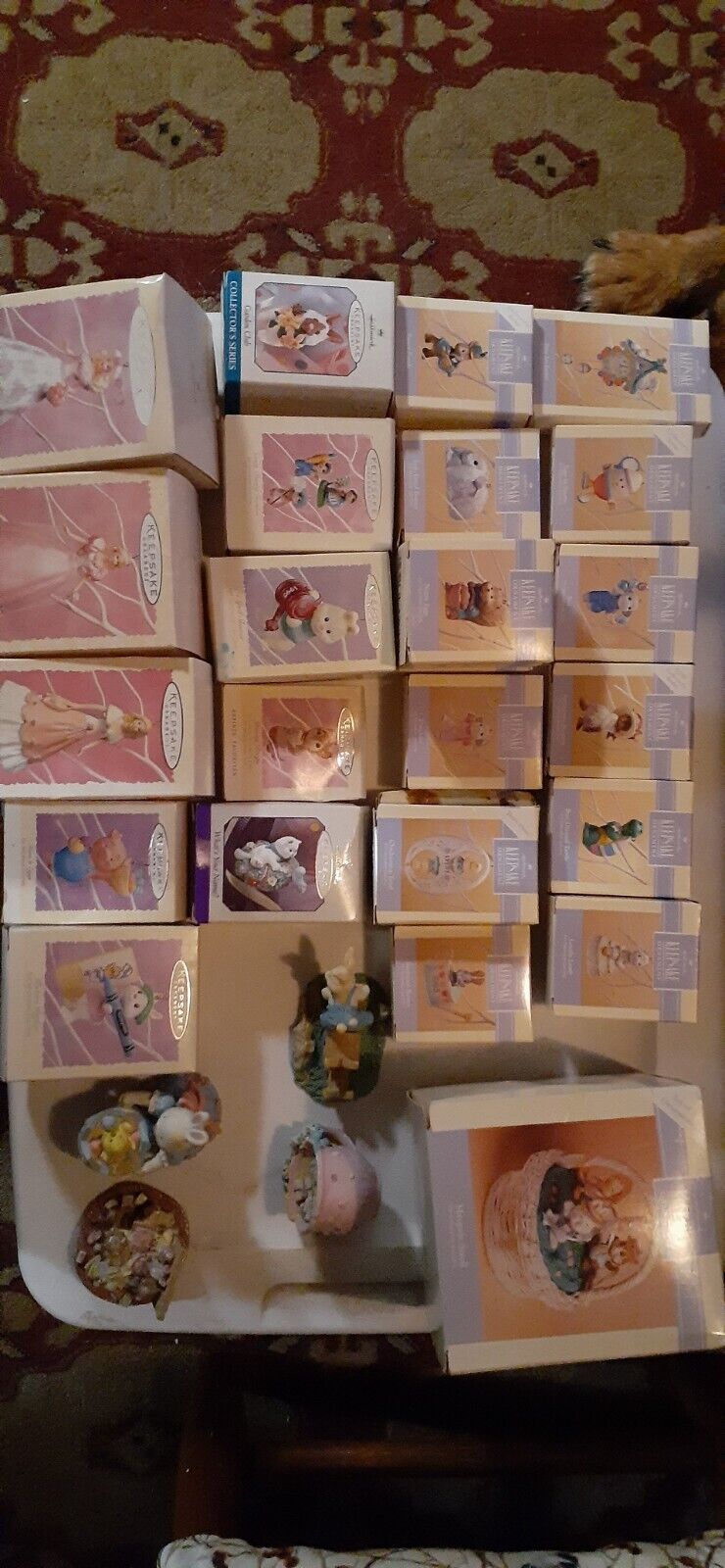 Lot of 24 -90\'s Hallmark Spring Barbie/Easter Keepsake Ornaments in box not open