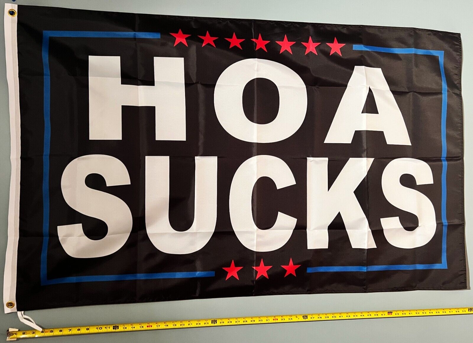 DEFUND THE HOA FLAG FREE USA SHIP HOA Sucks B Fun Beer Busch Bud Poster Sign 3x5