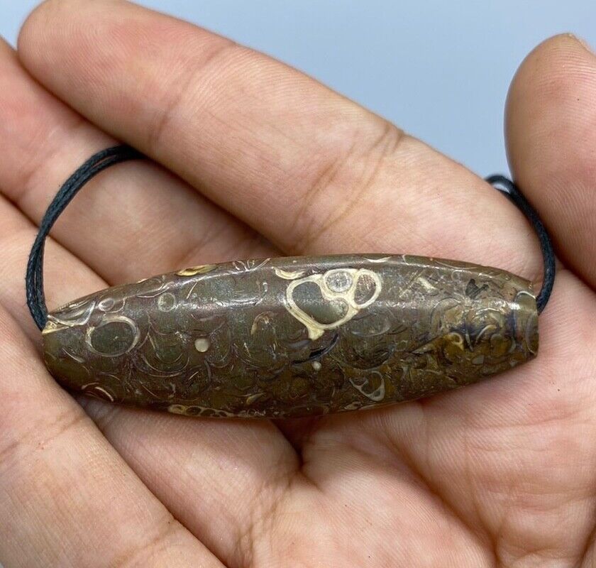 Rare Ancient Old Natural Tiger Jasper Stone Bactrian Ancient Bead From Afghanist