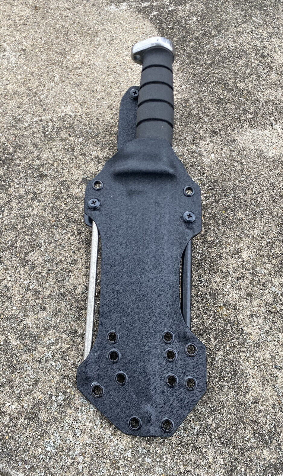 Ka-Bar ExtremeD2 Dangler Kydex sheath/W 400grit&ferro Rod(Knife Not Included)