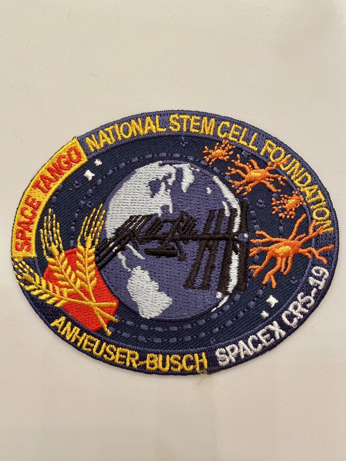 BUDWEISER NATIONAL STEM CELL RESEARCH SPACEX NASA CRS-19 ISS SPACE Mission PATCH