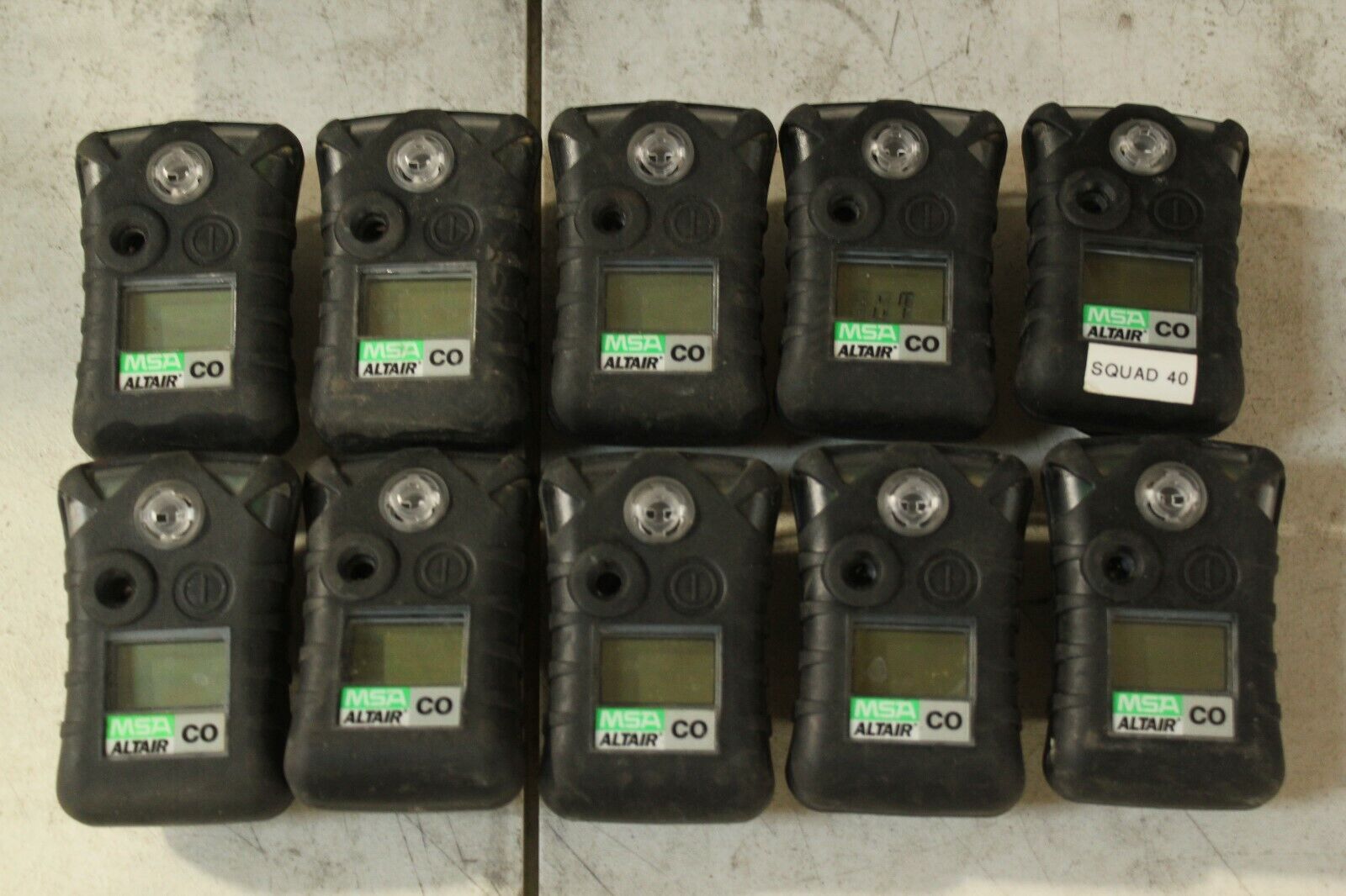 lot of 10  MSA ALTAIR CO Gas Detector , PRE-OWNED .