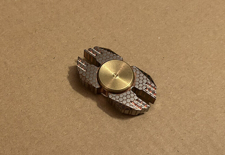Superconductor Bar Fidget Spinner w/ Brass Buttons - Very Rare EDC