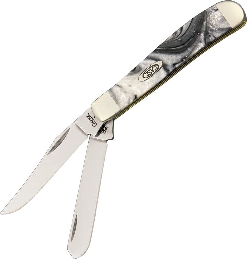Case XX Mini Trapper Pocket Knife Stainless Steel Blades Quartz Corelon Handle