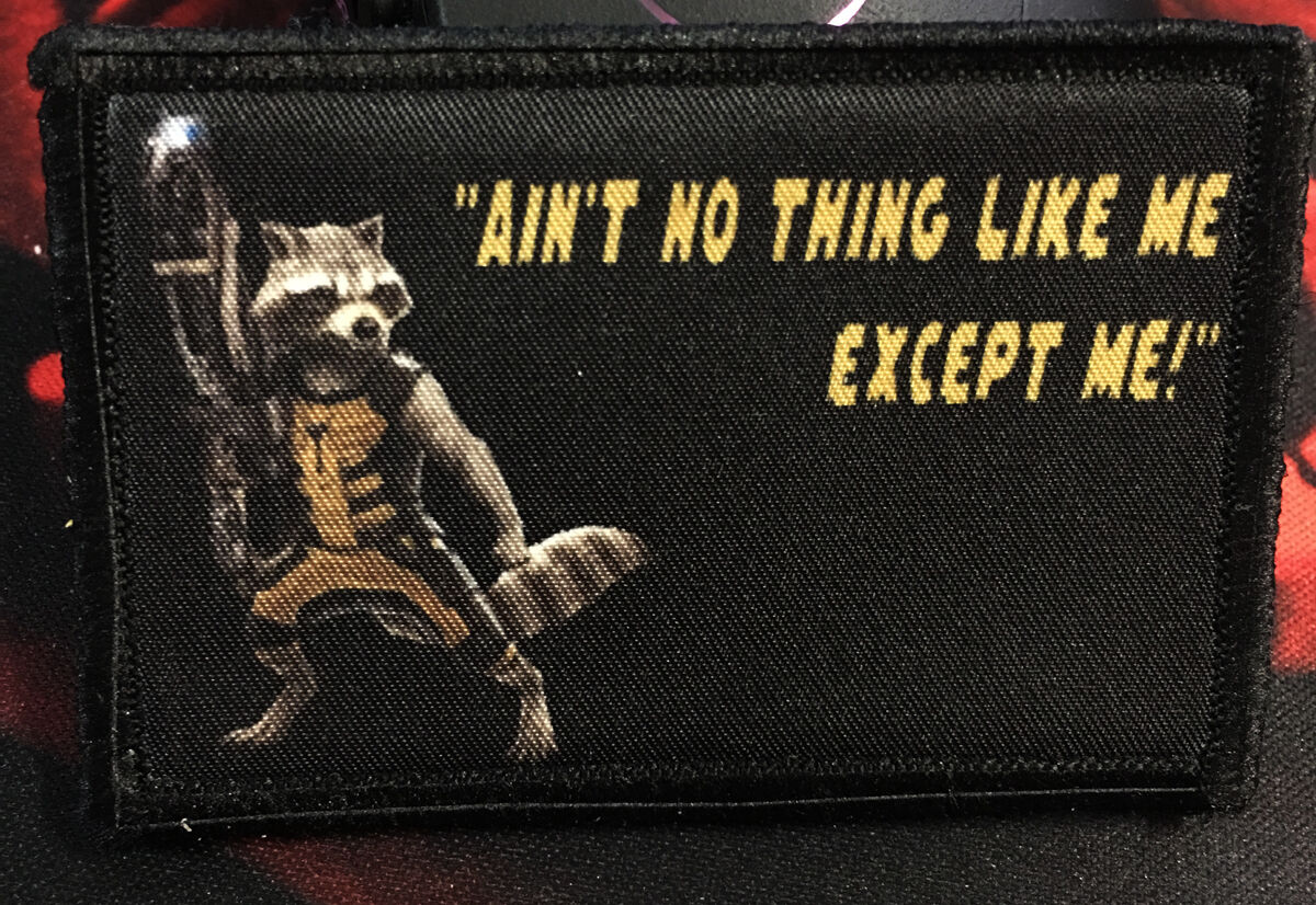 Rocket Raccoon Guardians of the Galaxy Movie Morale Patch Tactical Military Hook