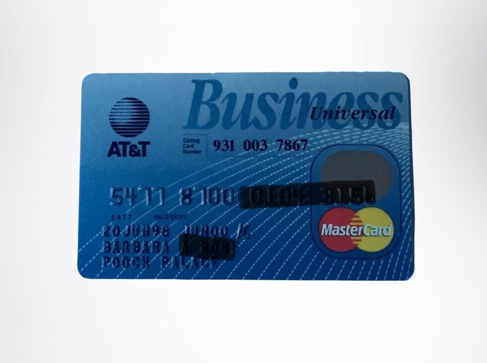 AT&T Business Universal MasterCard & Calling Card-With Death Star Logo