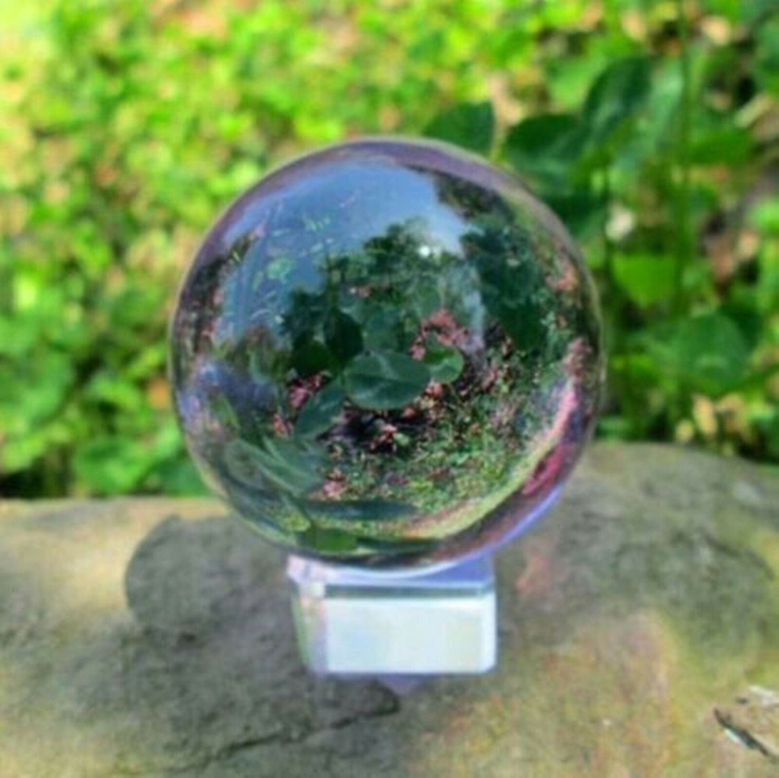 Asian Rare Natural Quartz Clear Magic Crystal Healing Ball Sphere 40mm+stand