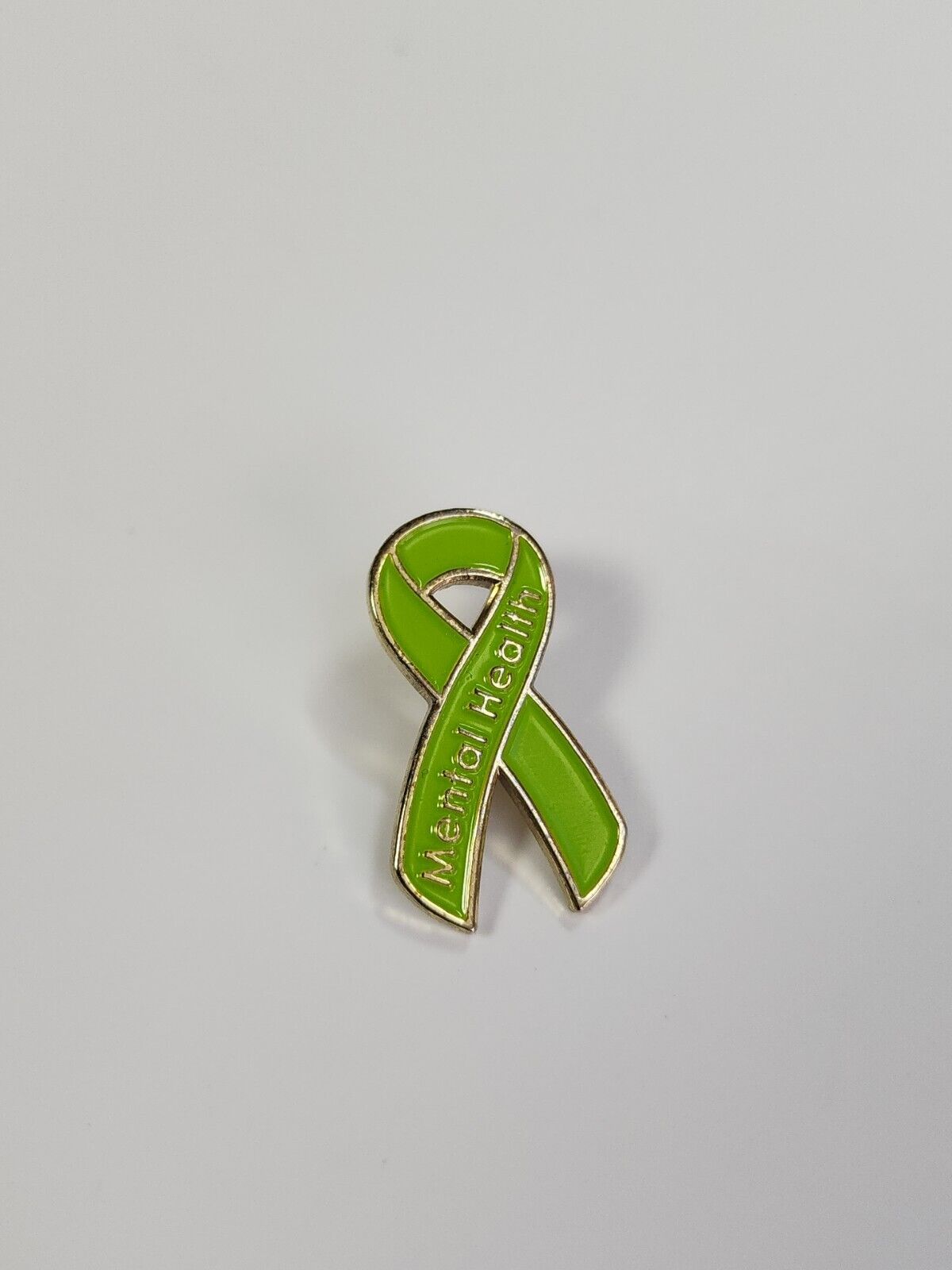 Mental Health Green Awareness Ribbon Lapel Pin
