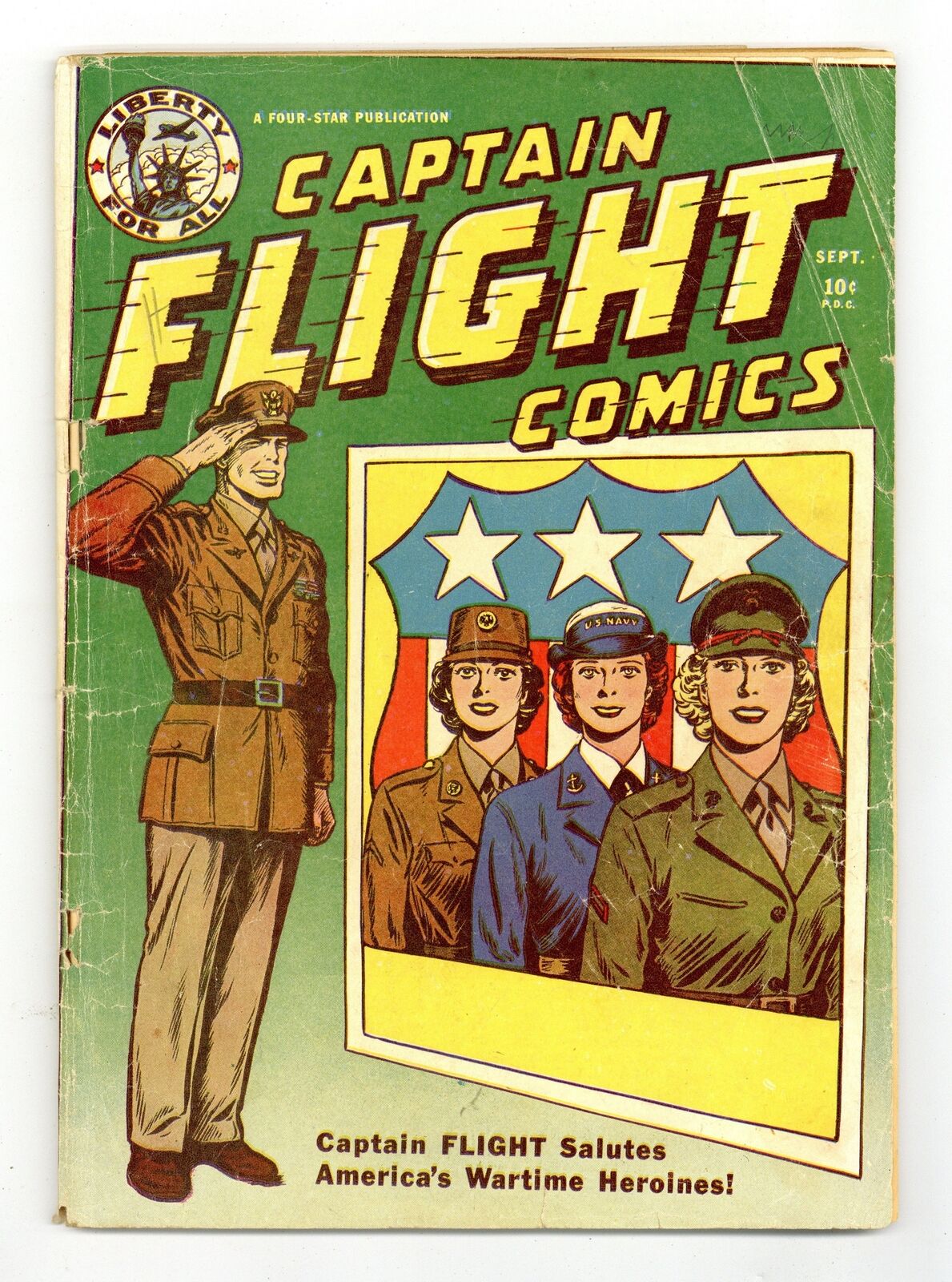 Captain Flight Comics #4 GD 2.0 1944
