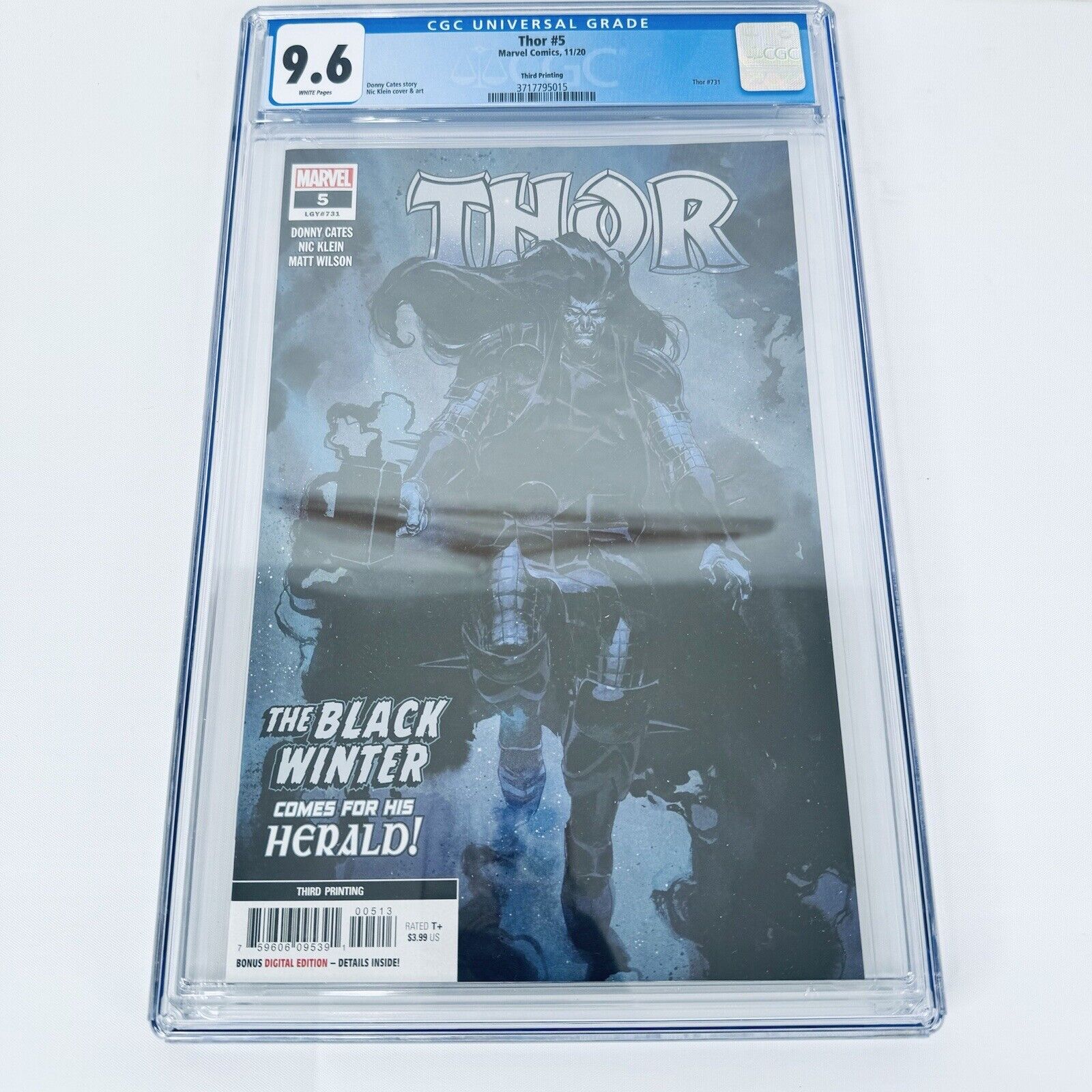 Thor #5 3rd Printing CGC 9.6 1st Full Appearance Black Winter Donny Cates