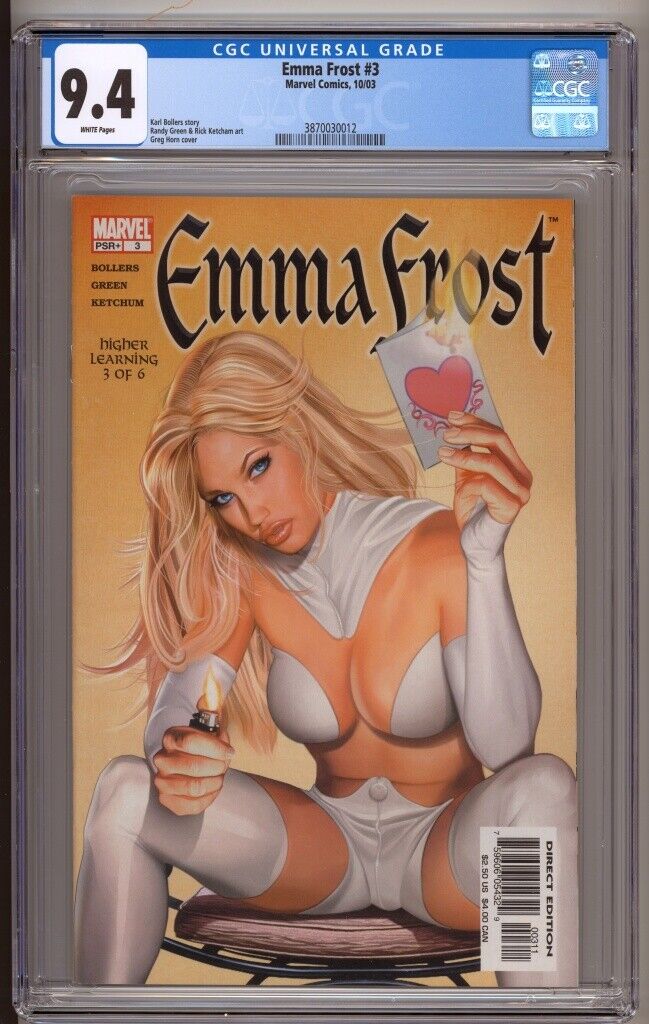 Emma Frost #3 CGC 9.4 Greg Horn Cover (2003) Higher Learning 3 of 6 
