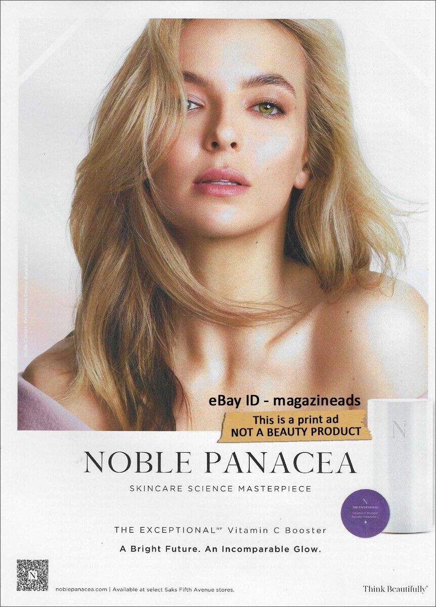 NOBLE PANACEA 1-Page PRINT AD 2022 JODIE COMER beautiful blonde woman face eyes