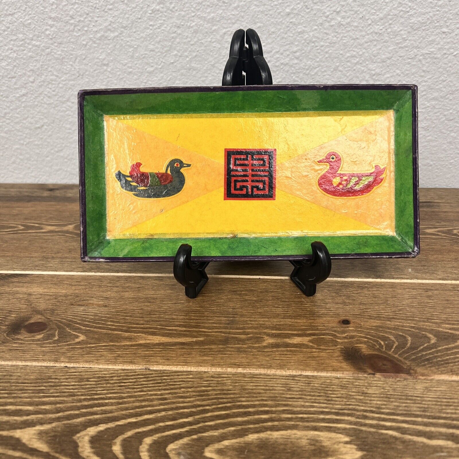 Japanese Handmade Paper Mache Trays 10 x 5 in. Ducks