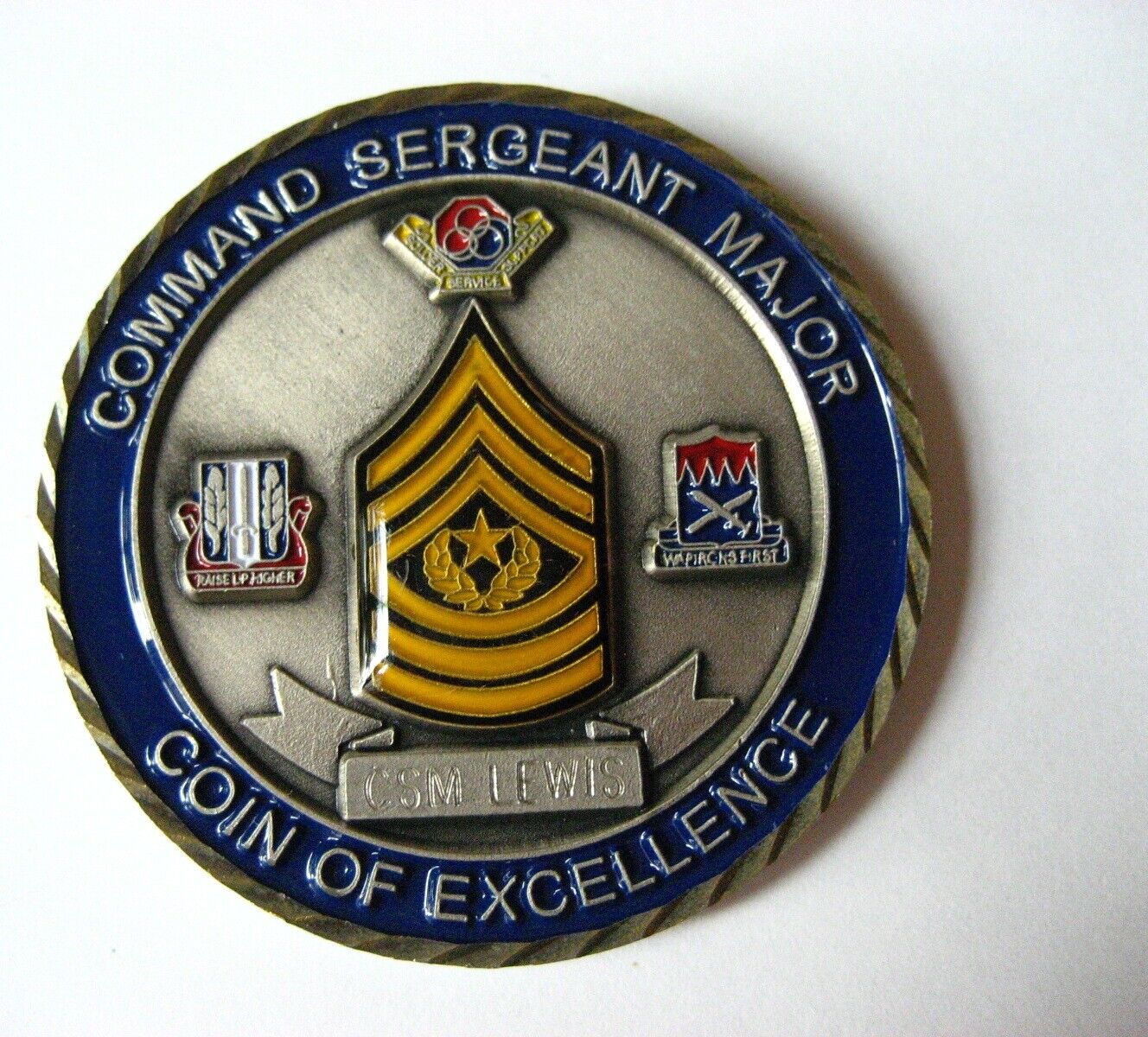 8th Personnel Command U.S. Army Korea Command Sergeant Major  Stamped CSM Lewis