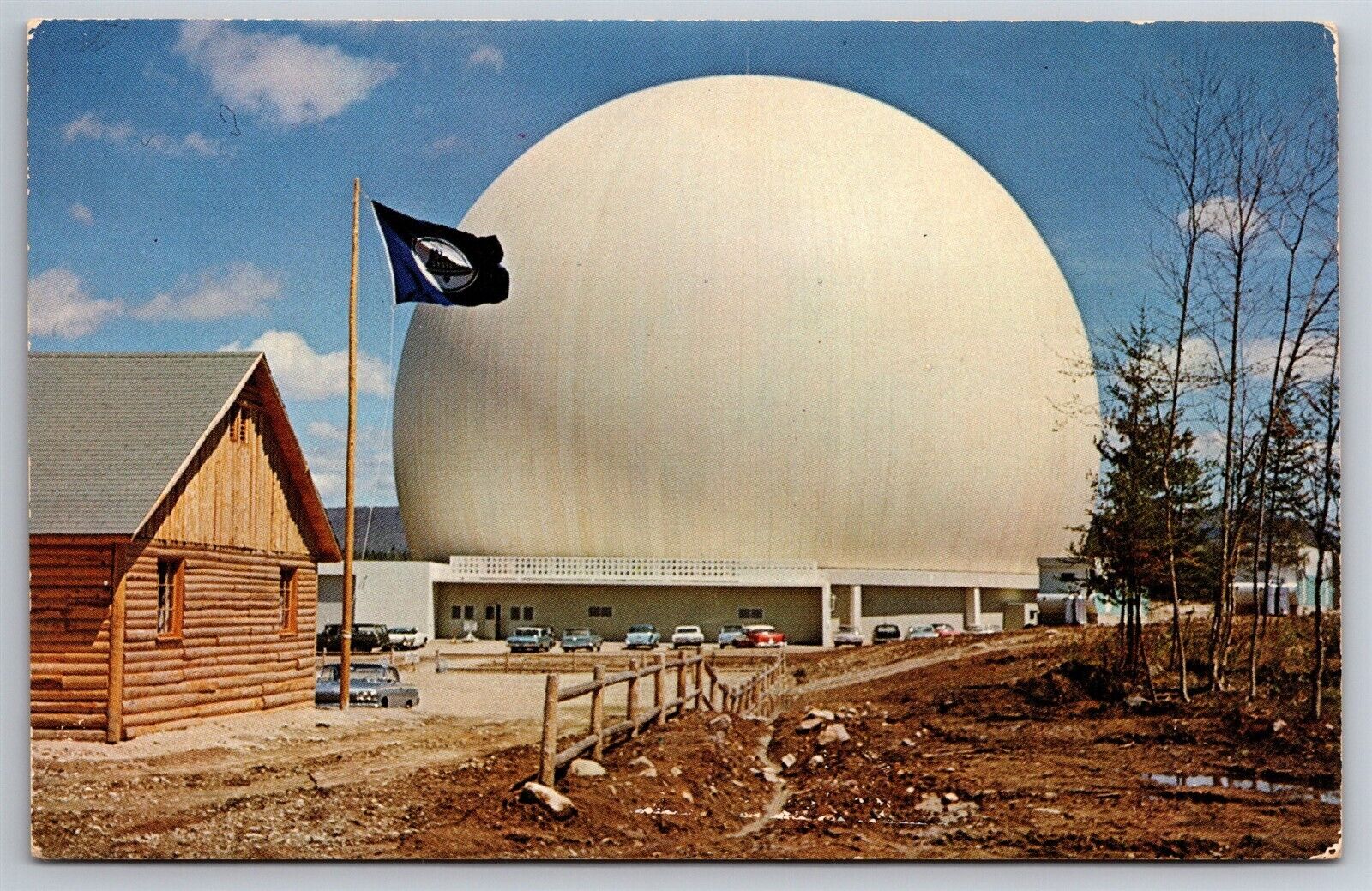 Earth Station Comsat Communications Center Bell System Andover ME Postcard L10