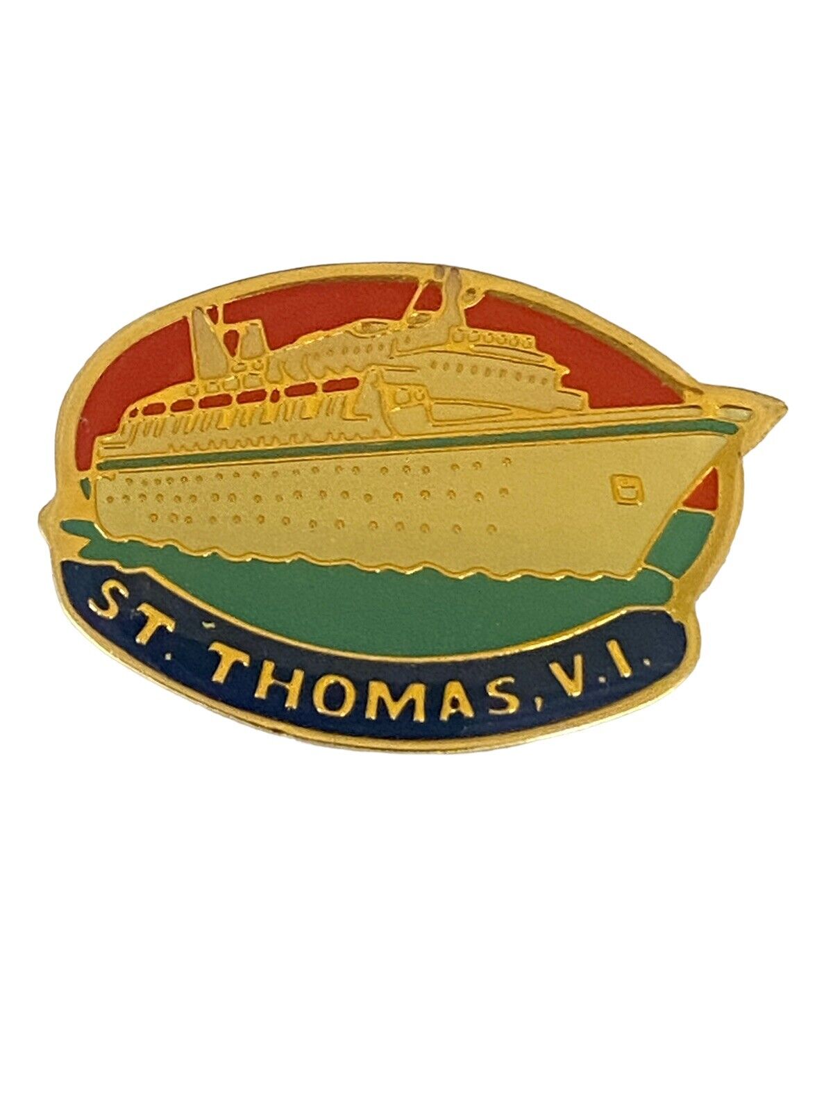 Vintage St Thomas VI Souvenir Cruise Pin