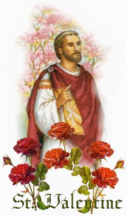 ST. VALENTINE - Laminated  Holy Card   QUANTITY 25 CARDS