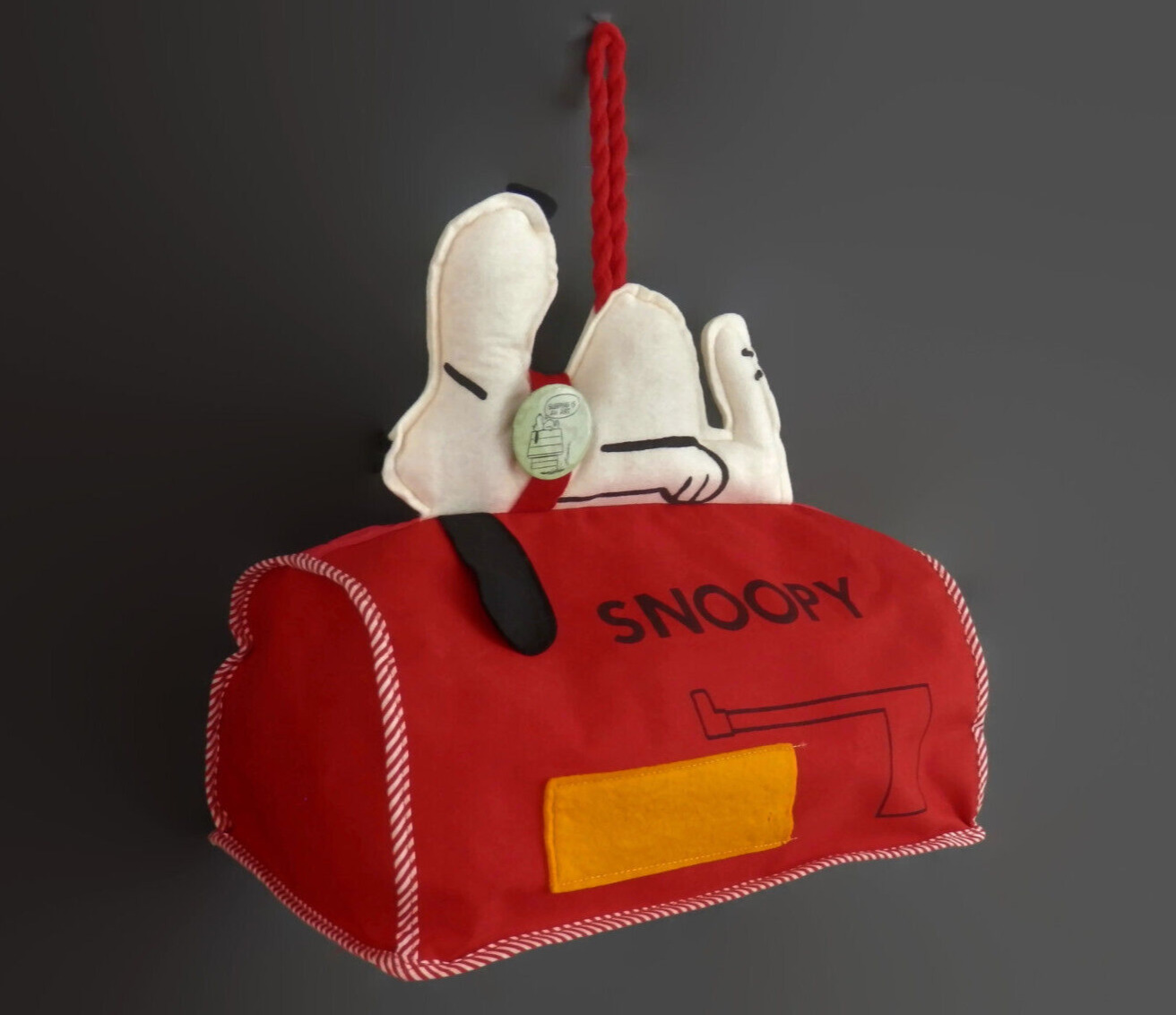 Vintage 1974 Snoopy Mailbox Pajama Bag Sleeping is an Art Peanuts Simon Simple