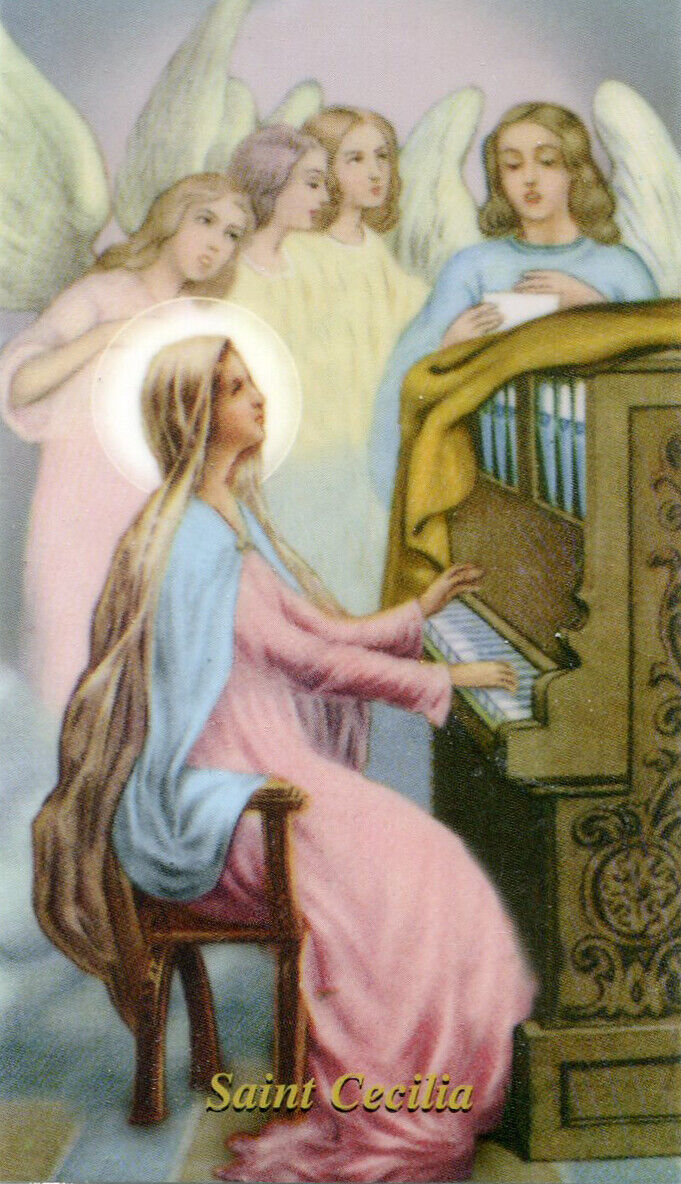Prayer to Saint Cecilia N - Laminated Holy Cards 25 CARDS