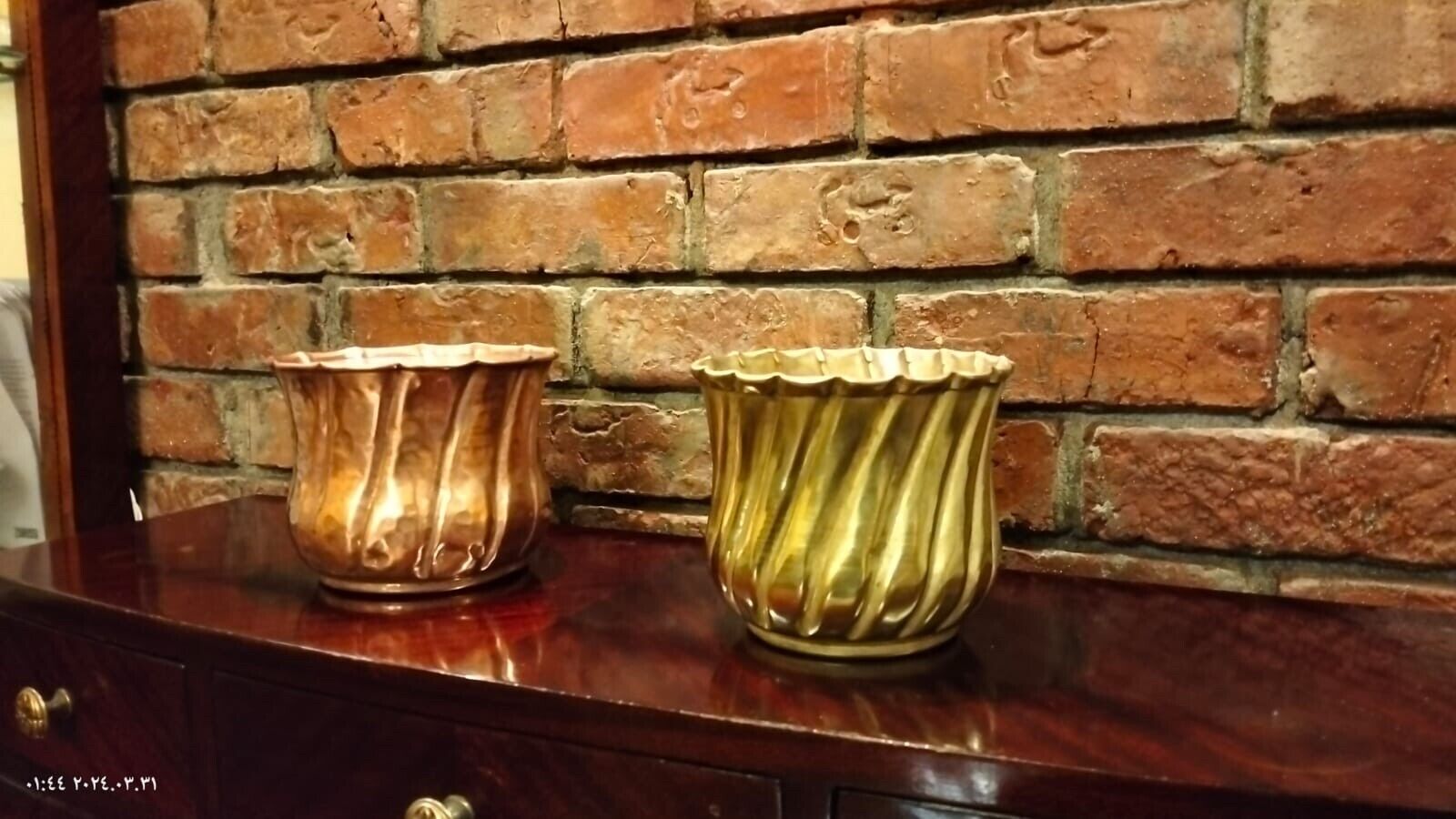 Vintage Solid Brass Pots