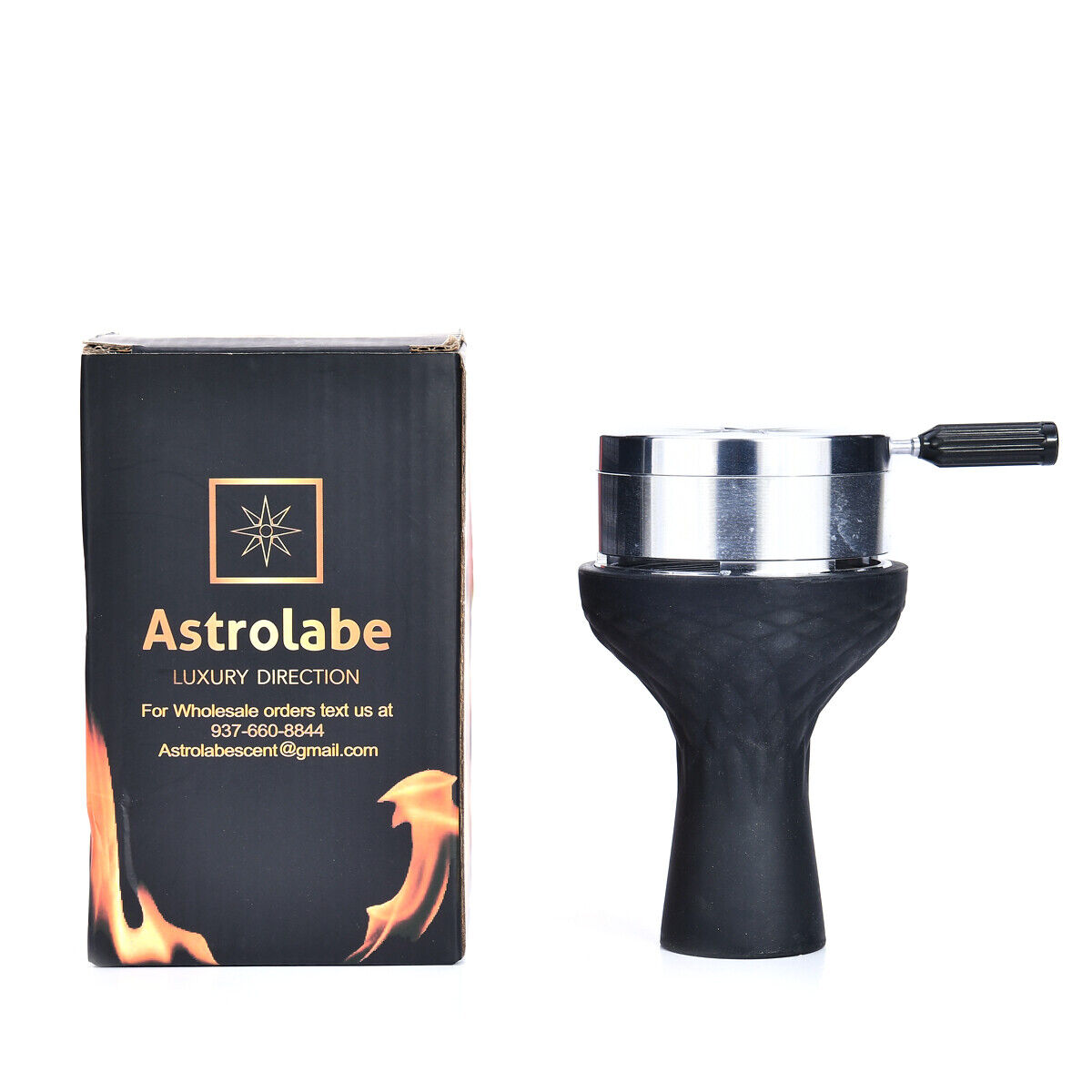 Astrolabe Hookah Bowl Set-Seven Hole Silicone with  Stainless Steel coal Holder