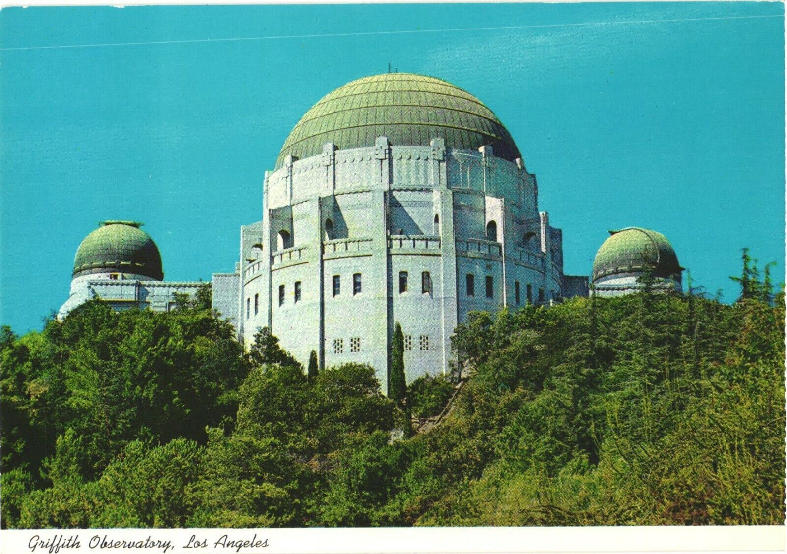 Solar Telescope & Twin Telescopes of Griffith Observatory, Los Angeles Postcard