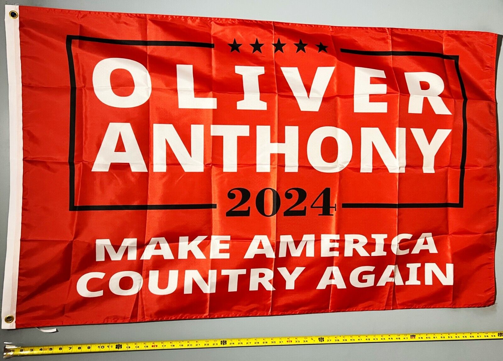 Oliver Anthony FLAG FREE USA SHIP R Country Music Wallen Combs America Sign 3x5'