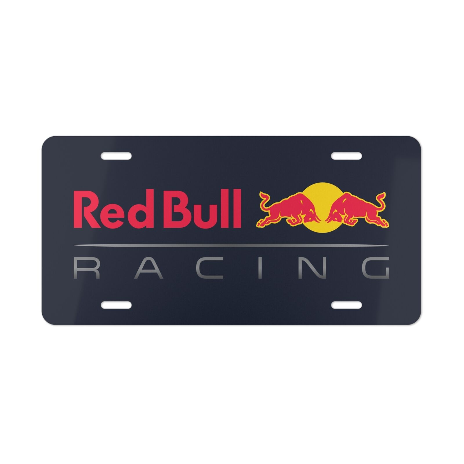 Red Bull Racing - Custom Design Vanity Plate - 100% Aluminum Pre-drilled Holes