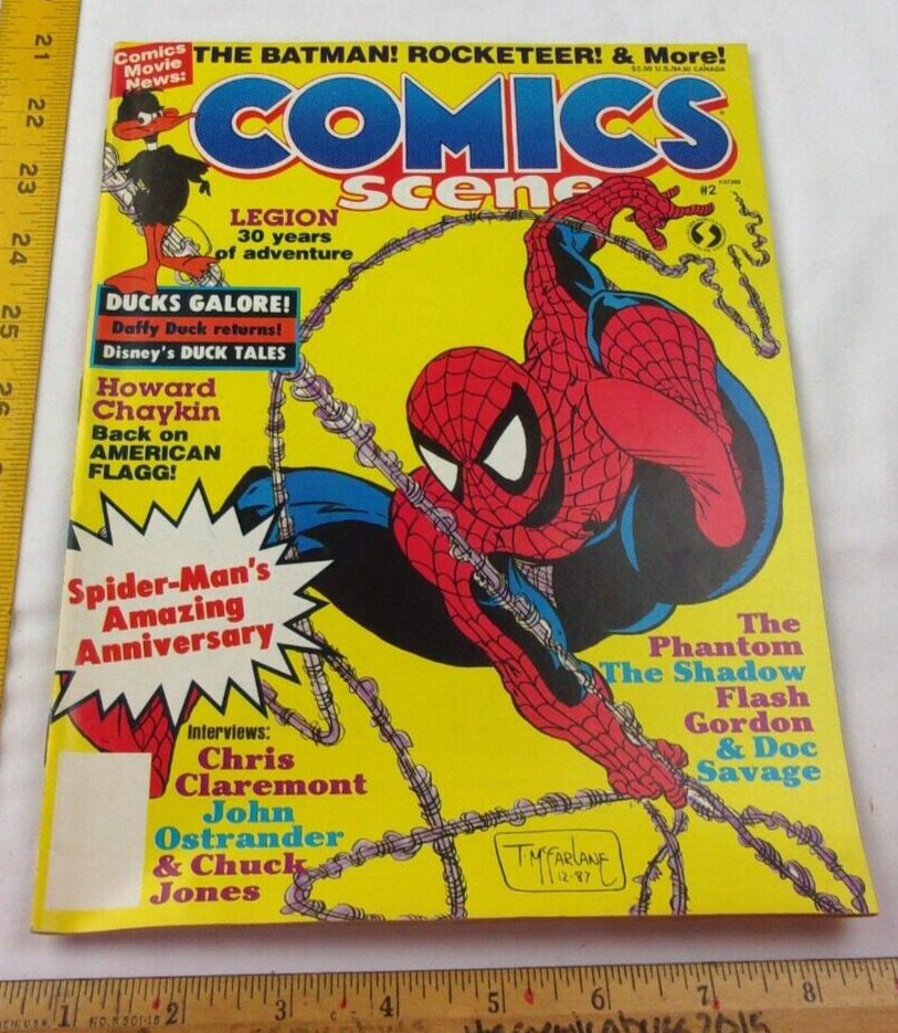 Todd McFarlane Spider-Man Rocketeer VENOM pre Comics Scene magazine 2 1987 VF/NM
