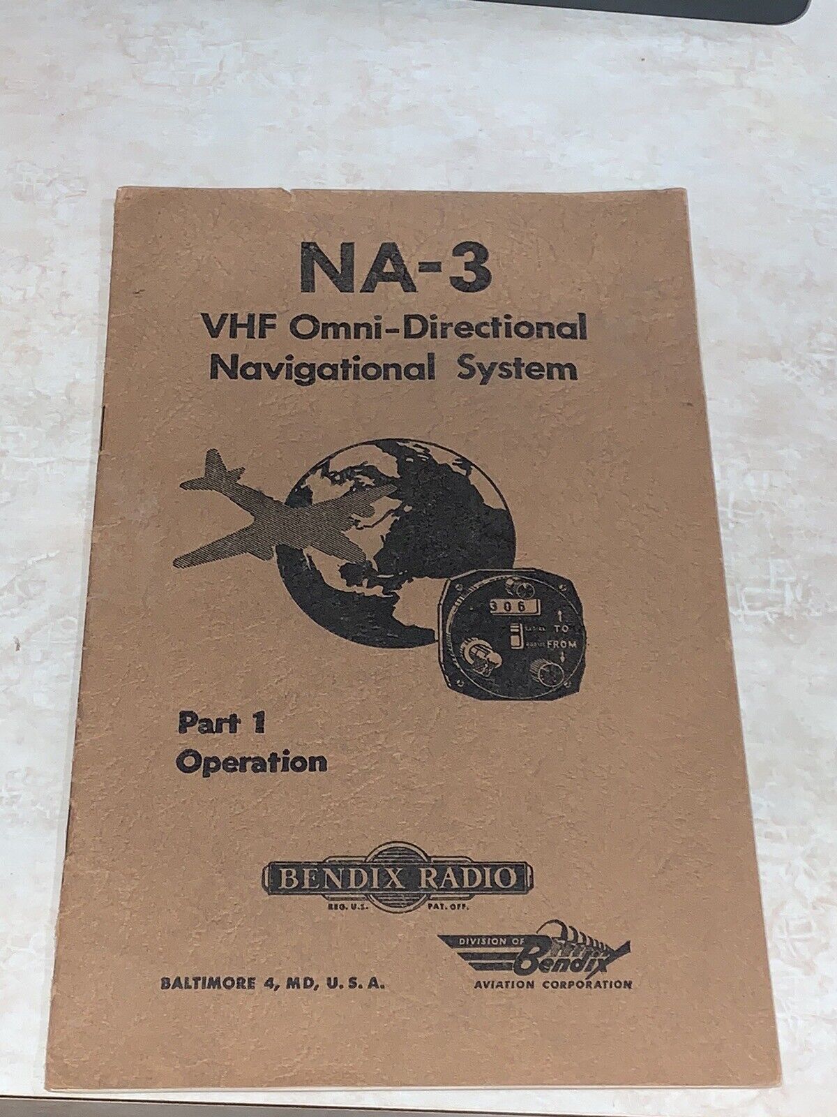 NA-3 VHF Omni Directional Navigation System Bendix Radio