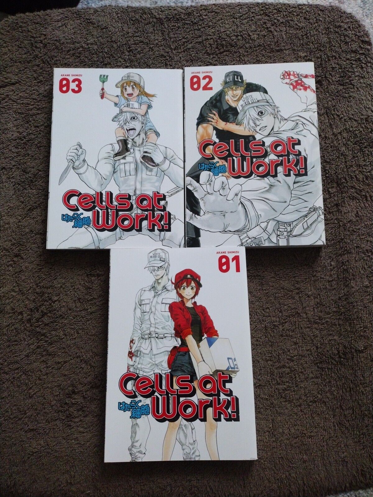 Cells At Work 1, 2 & 3 Manga English  Kodansha
