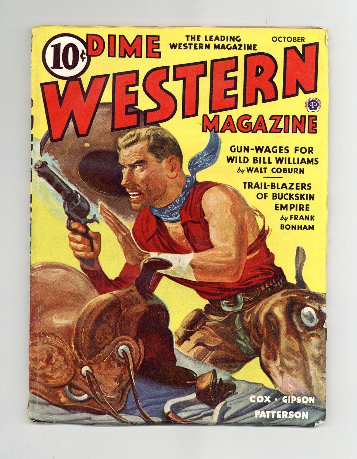 Dime Western Magazine Pulp Oct 1944 Vol. 40 #2 VF