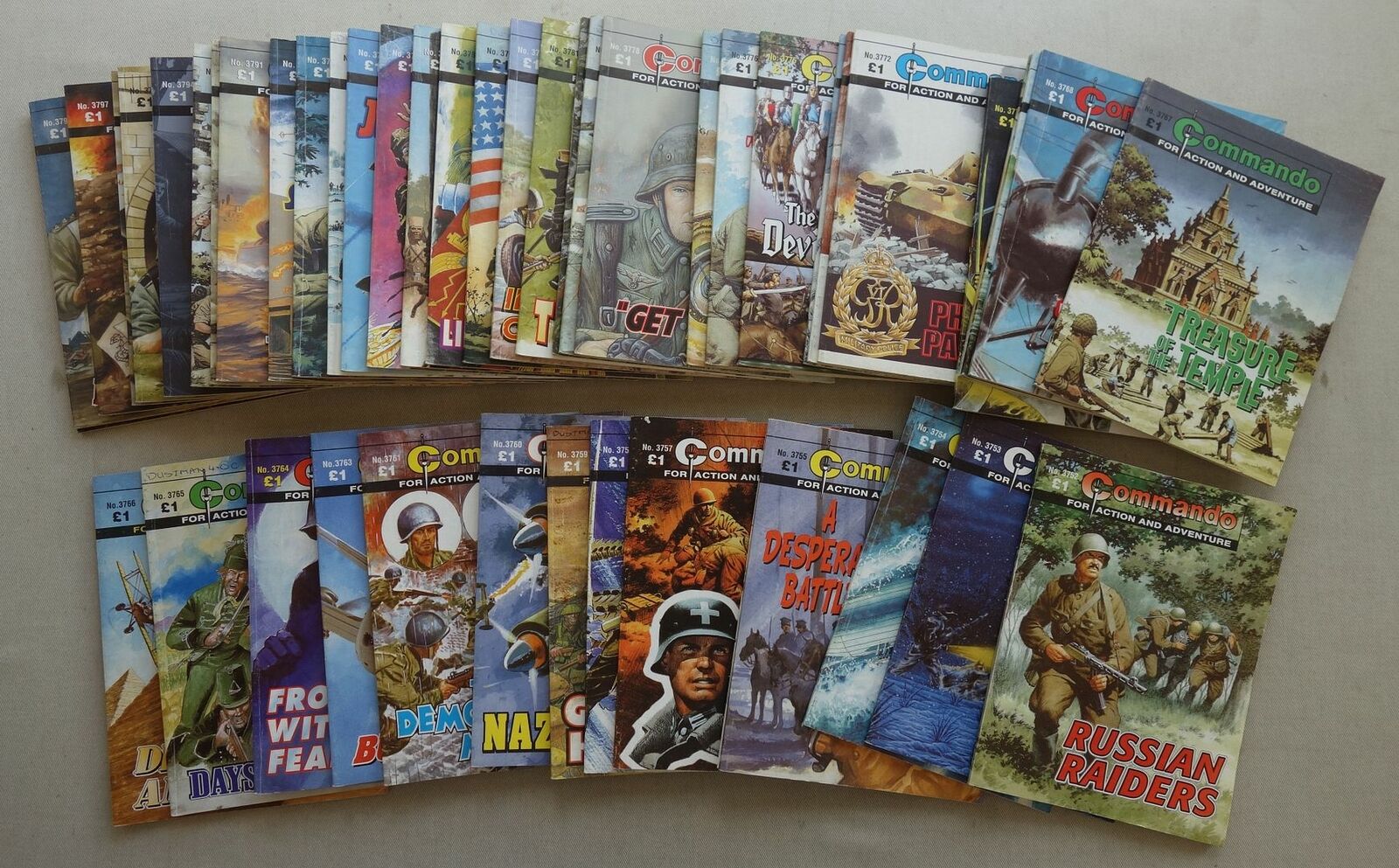 Commando comic #3752-3799 (2004-2005) x 47 Most FN/VF (phil-comics)