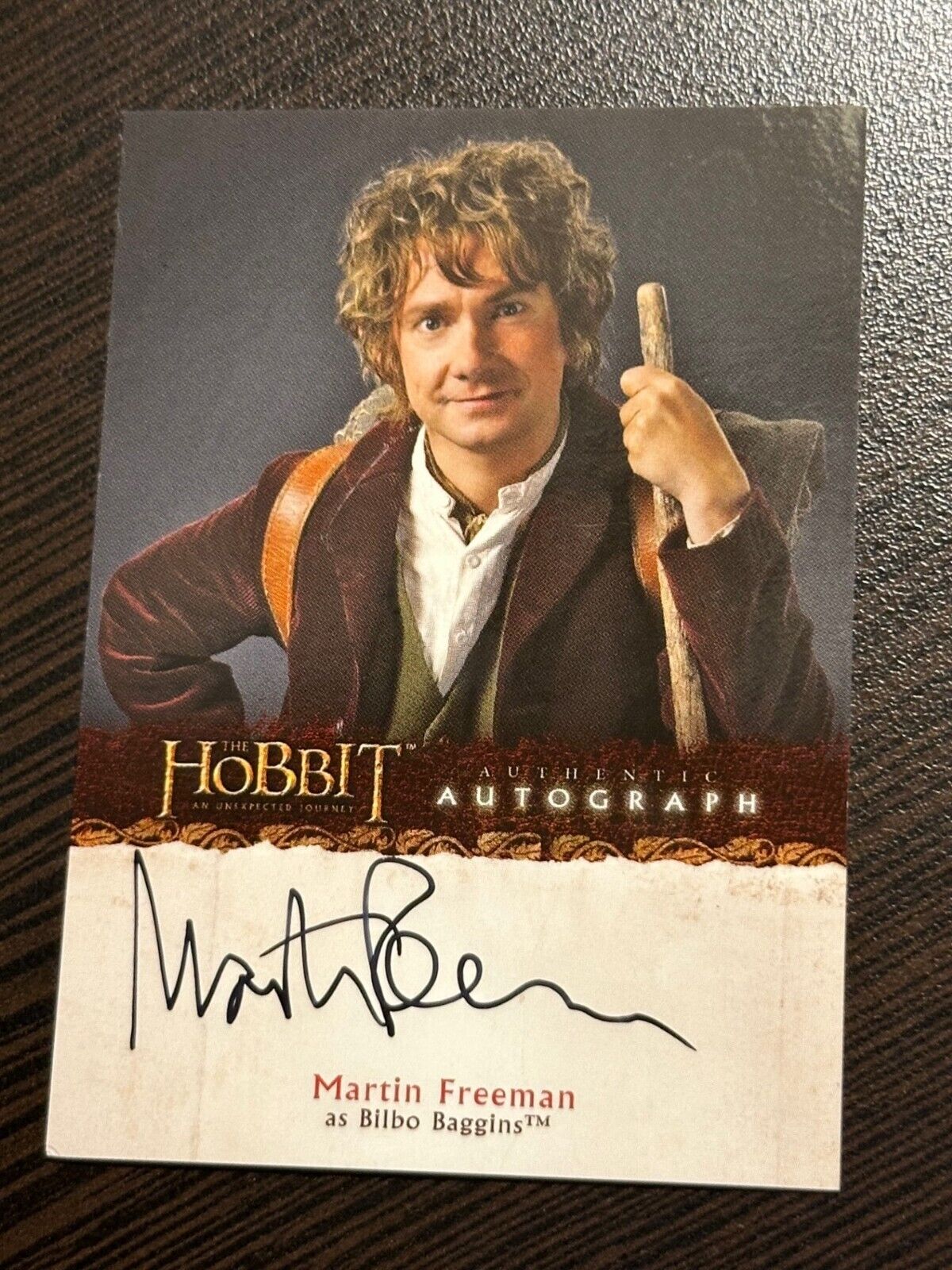 Hobbit Unexpected Journey Martin Freeman as Bilbo Baggins Auto Card # A17