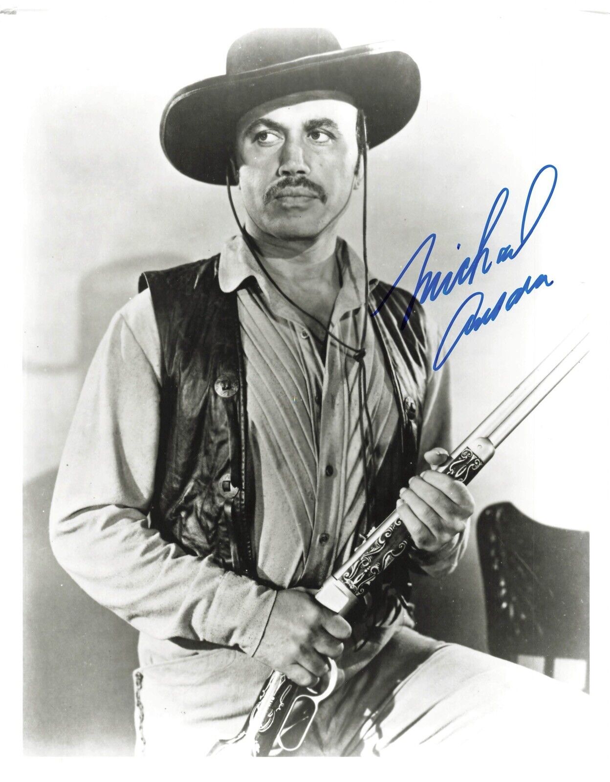 Michael Ansara Stage Screen Actor Signed Autograph 8 x 10 Photo PSA DNA *78