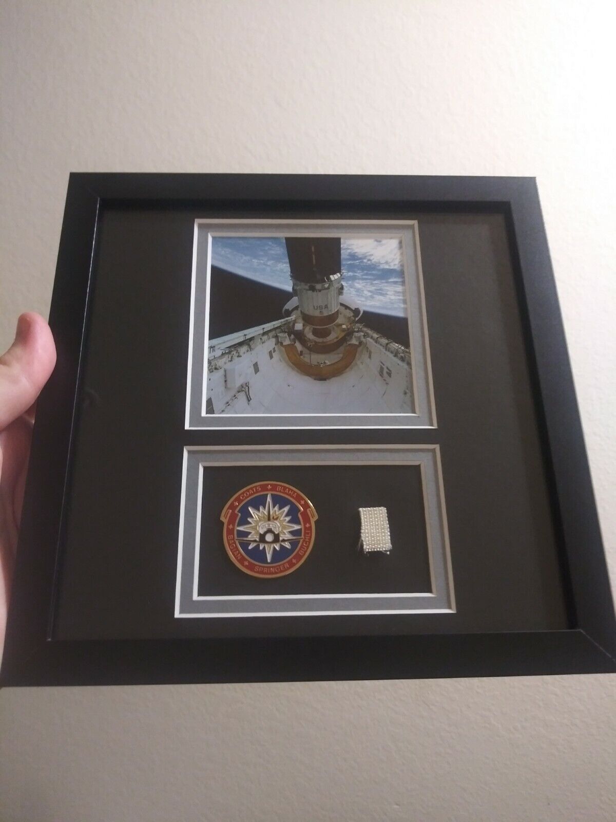 Framed NASA STS-29 Flown Payload Bay Material