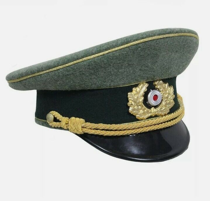 WW2 German Army General Visor Cap Field Grey Replica Hat Headgears Air Force 1