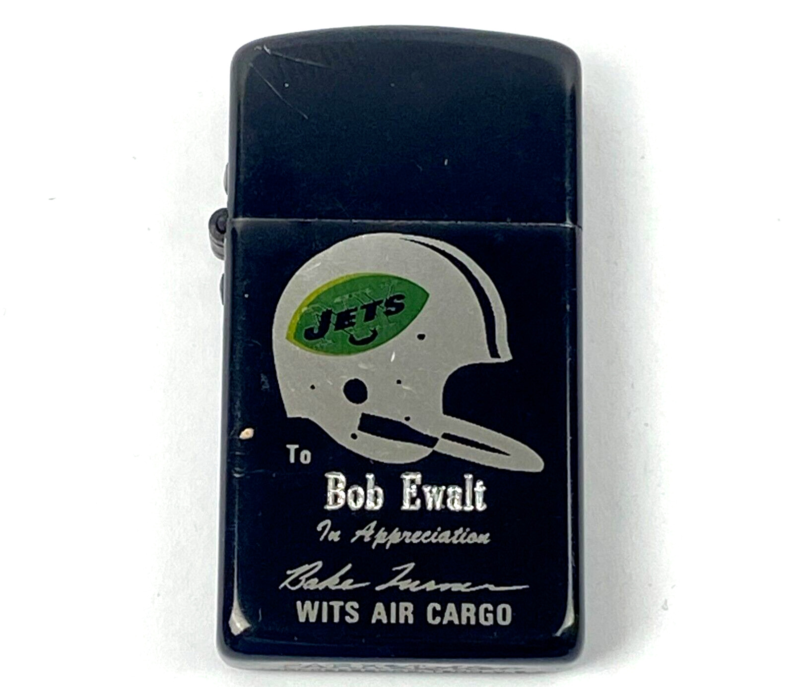 Park Advertising Lighter New York Jets Football Bake Turner WITS Air Cargo VTG