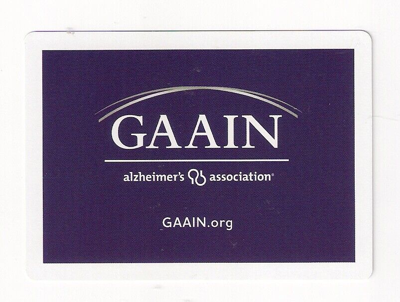 deck playing cards advertising GAAIN, Global Alzheimer\'s Assoc Interactive Netwo