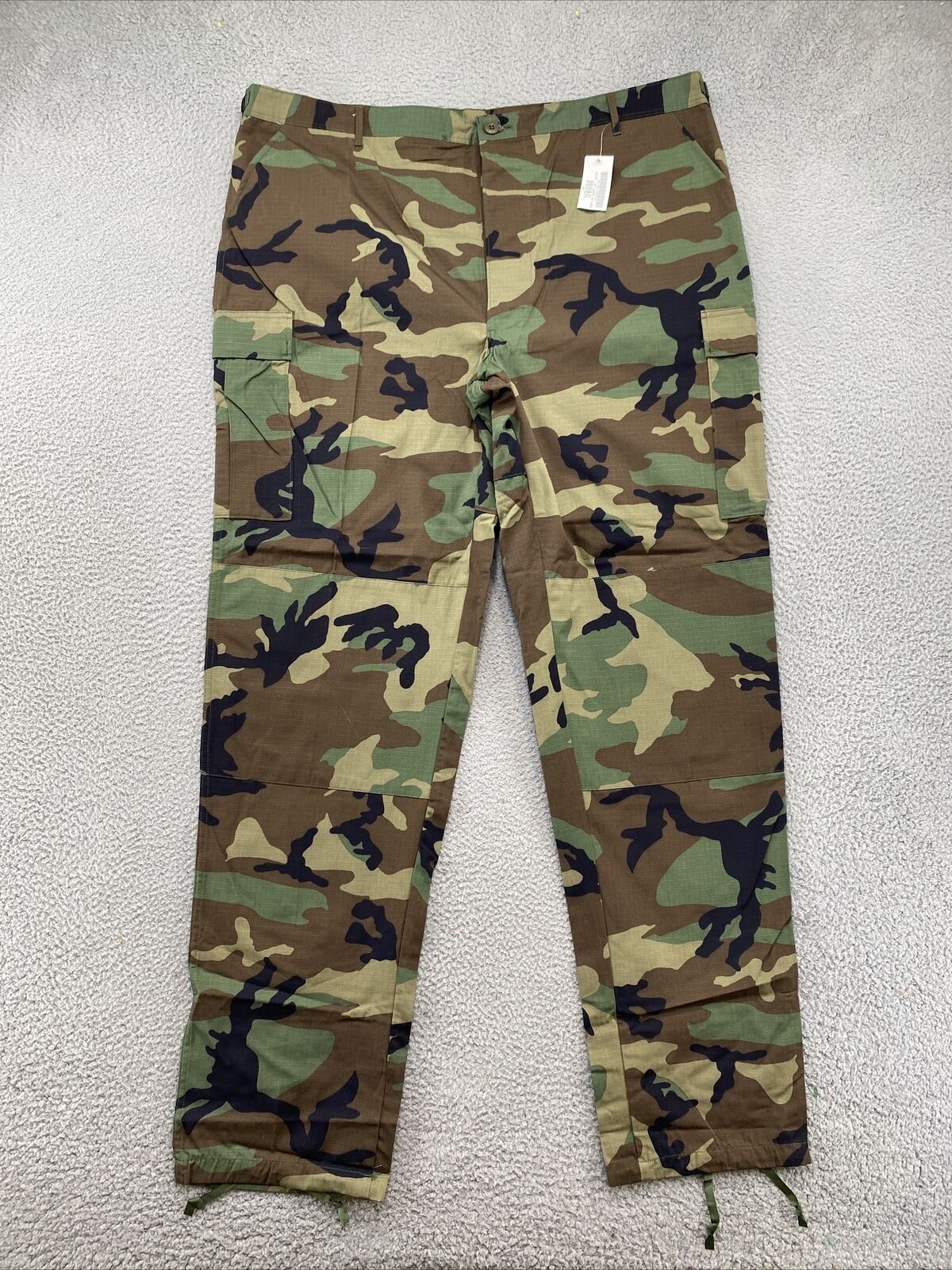 US Military BDU Woodland Camo Hot Weather Button Fly Pants Size 2XL XX Long NEW
