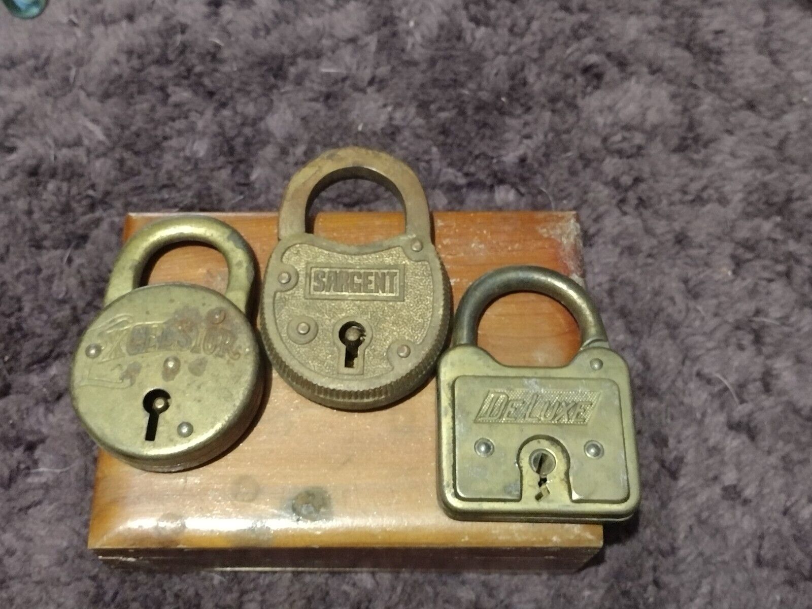 3 Sargent, Deluxe, & Excelsior Lock Padlock￼Original,Rare,antique,vintage,