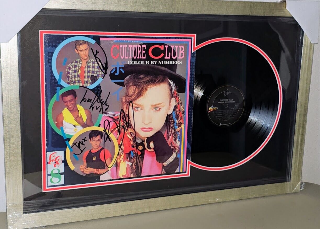Culture Club Band Signed Autographed Colour By Numbers LP Beckett LOA Boy George