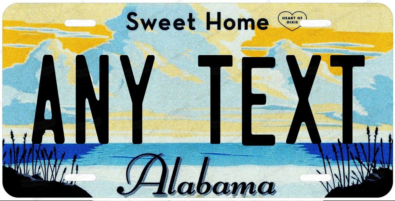 Any State License Plate Tag Personalized Custom Any Text Auto Car Bike Bicycle