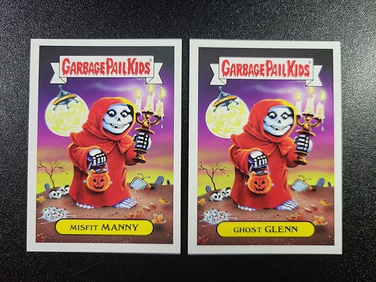 Misfits Glenn Danzig Misfit Manny Ghost Glenn Spoof 2 Card Set Garbage Pail Kids