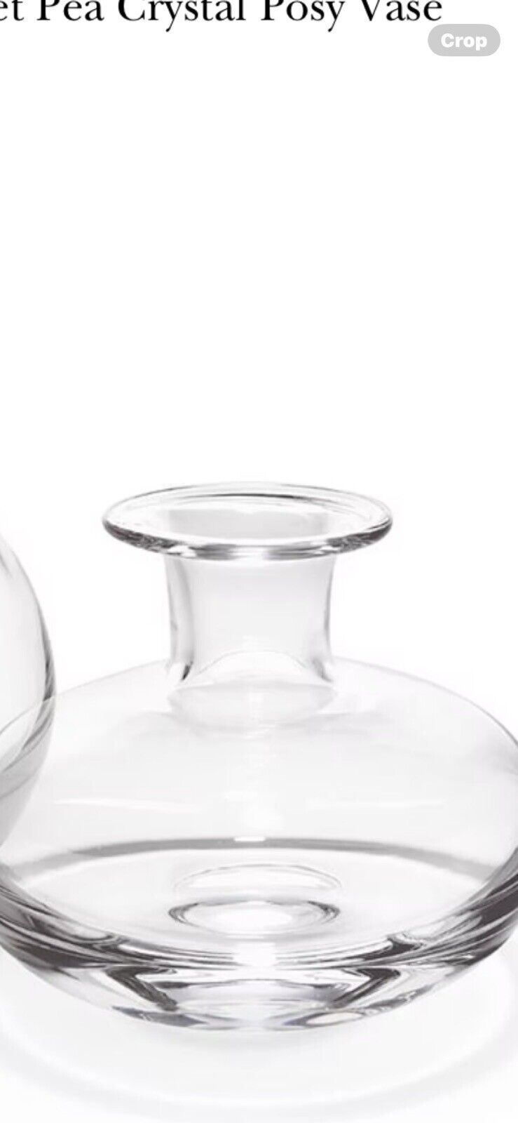 NEW - Lenox KATE SPADE Sweet Pea Posy Crystal Vase 3.5”