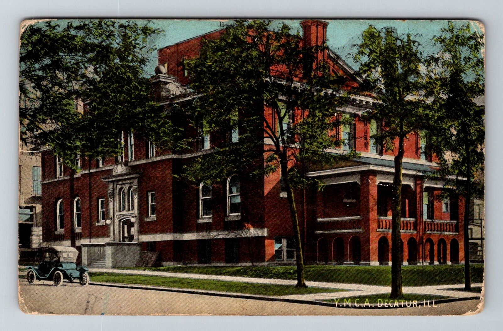 Decatur, IL-Illinois, YMCA Antique c1915, Vintage Souvenir Postcard