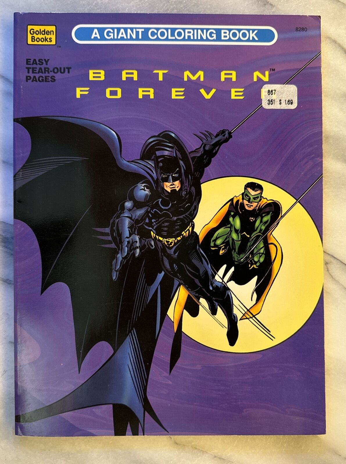 Vintage 1995 Batman Forever Golden Coloring Book Unused